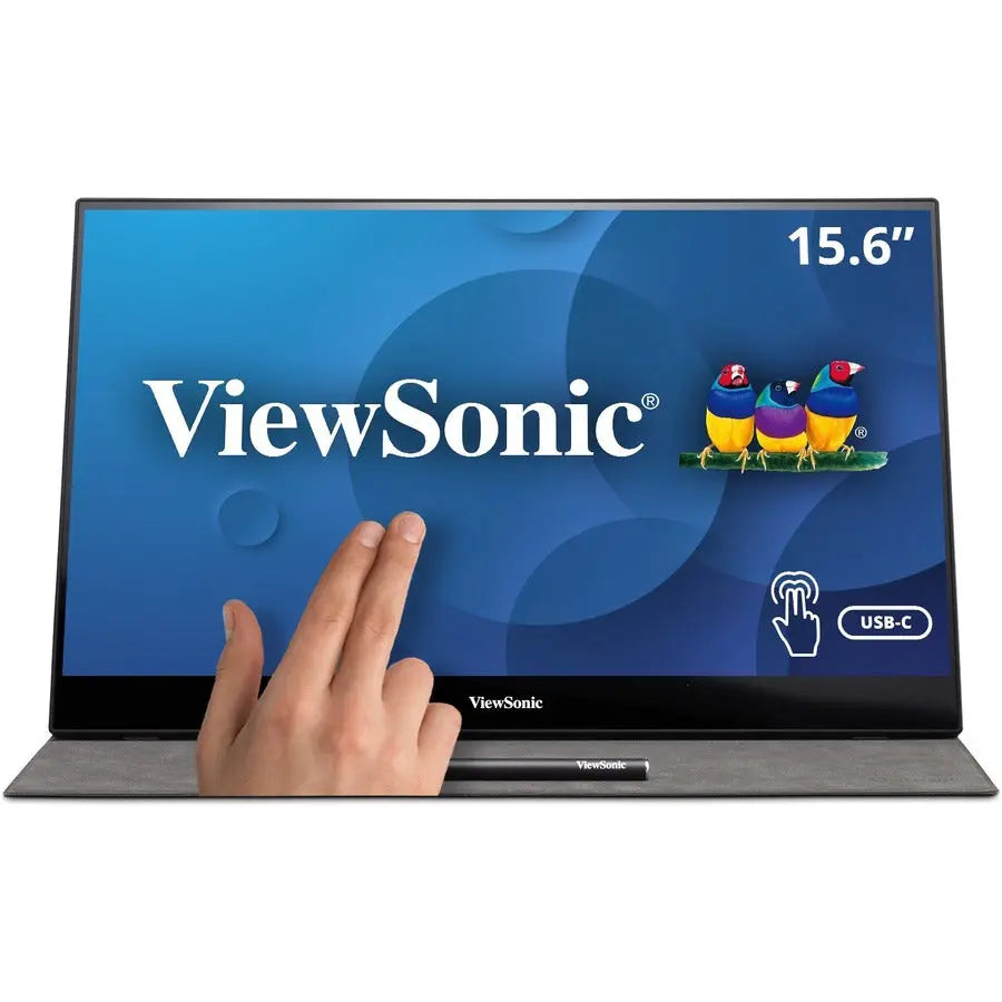 ViewSonic TD1655 15.6-Inch Full HD Portable Touchscreen Monitor with IPS Display and USB-C Connectivity