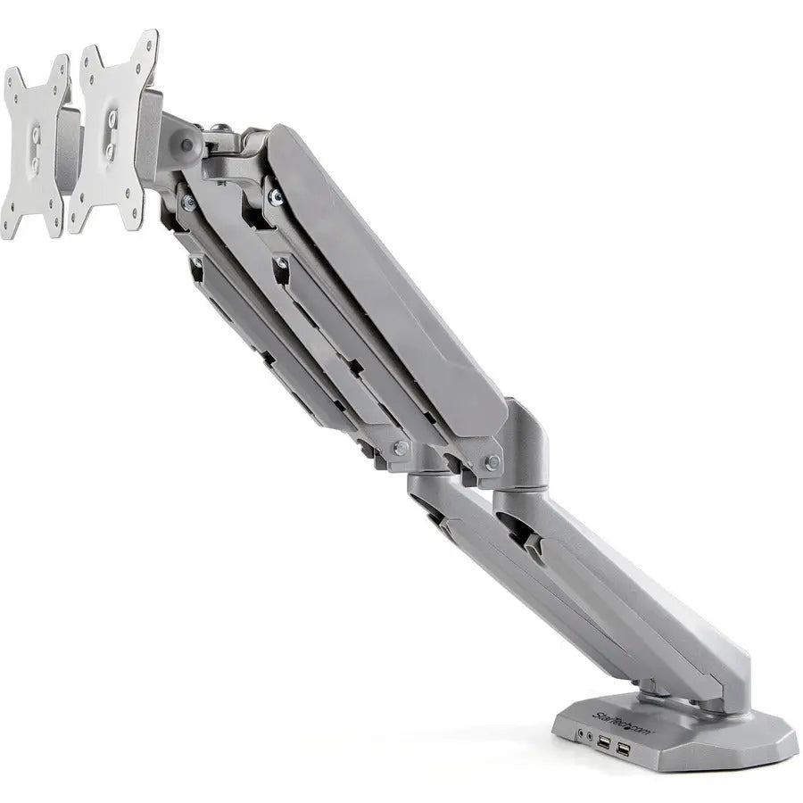 StarTech.com ARMSLIMDUOS Desk Mount Dual Monitor Arm with USB & Audio, Supports Up to 32-Inch Displays