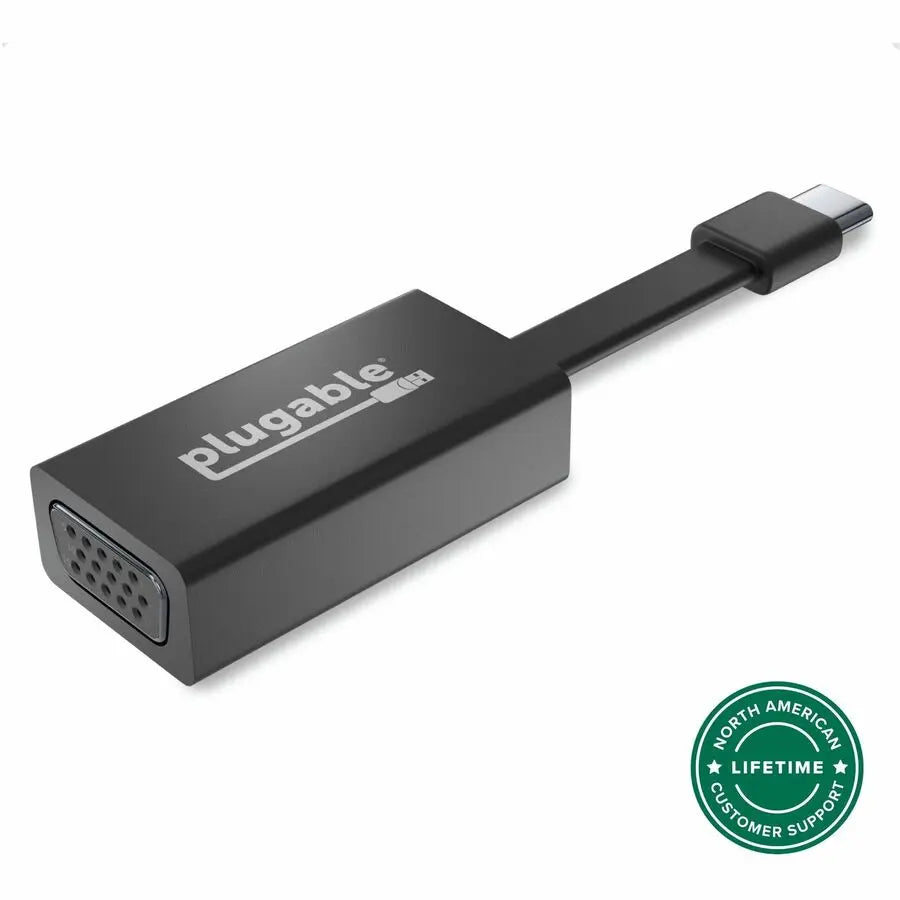 Plugable USB-C to VGA Adapter USBC-TVGA – Thunderbolt 3 Compatible Video Output for Monitors and Projectors