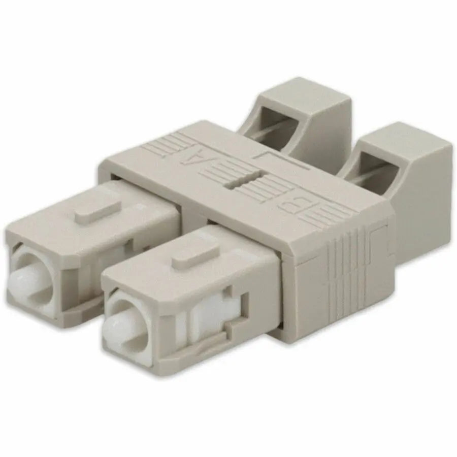 AddOn SC Male to LC Female OM3 Duplex Fiber Optic Adapter - Reliable Network Connection