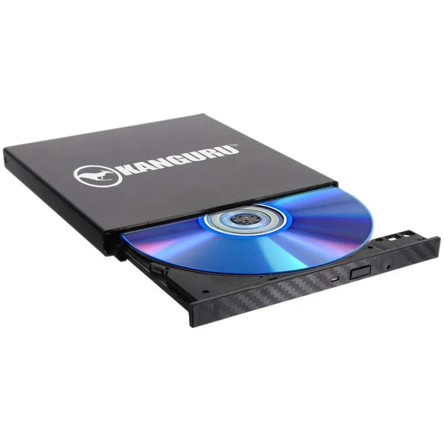 Kanguru QS Slim DVDRW DVD Burner - External USB 3.2 Gen 1x1, Dual Layer & CD Burning