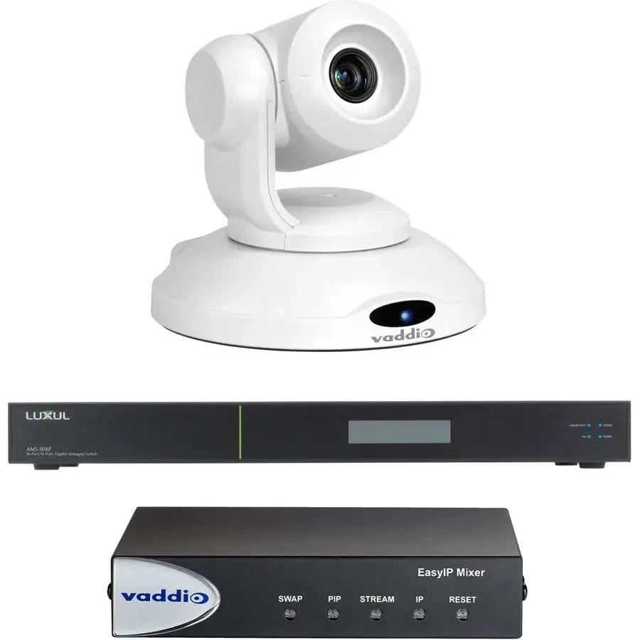 Vaddio EasyIP 10 Mixer Base Kit – Classroom AV System with PTZ Camera and Dante Audio by Legrand Group