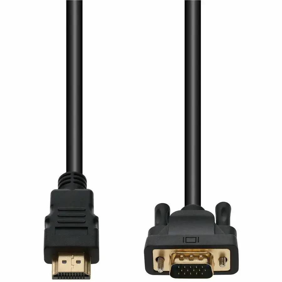 AddOn 6ft HDMI (Male) to VGA (Male) Black Cable, 1080P 60Hz for HD Video Connectivity by ADDON