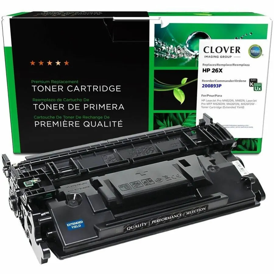 Clover Imaging Remanufactured HP 26X Extended Yield Black Toner Cartridge for HP LaserJet Pro M402 and M426 Series