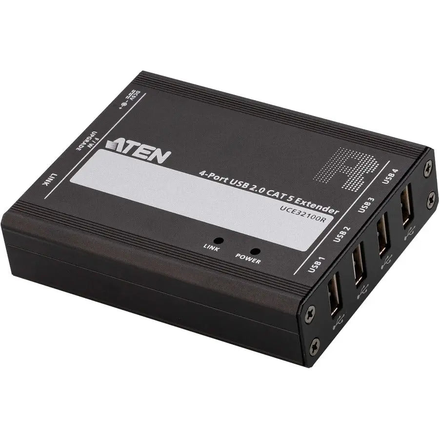 ATEN Technology UCE32100 4-Port USB 2.0 CAT 5 Extender (100m) for Reliable Data Transmission