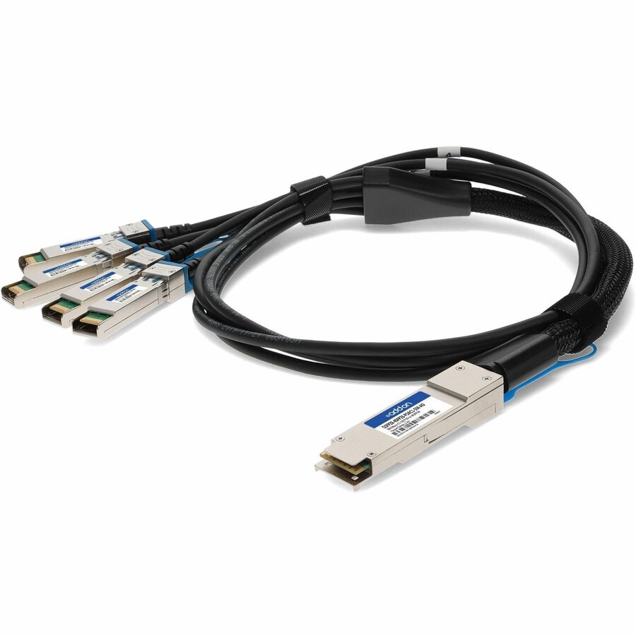 AddOn MSA and TAA Compliant 100GBase-CU QSFP28 to 4xSFP28 Passive Copper Direct Attach Cable (1.5m)