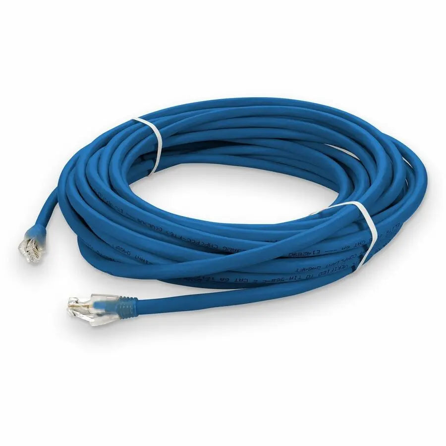 AddOn 15ft Blue Cat6A Plenum-Rated Ethernet Cable with RJ-45 Male Connectors