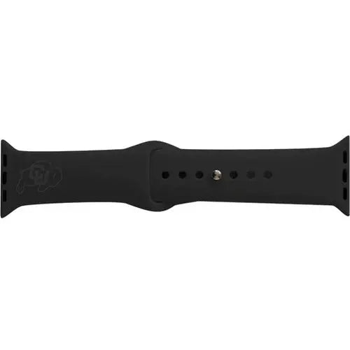 Centon Electronics OTM University of Colorado - Boulder Silicone Apple Watch Band, Classic – Black, Compatible with Series 1-5, 38mm to 44mm