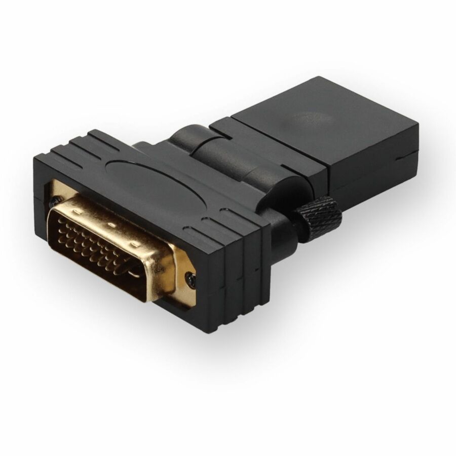AddOn HDMI 1.3 Female to DVI-D Single Link (18+1 Pin) Male Black Adapter with 360° Rotating Connector - Supports Up to 2560x1600 (WQXGA) Resolution