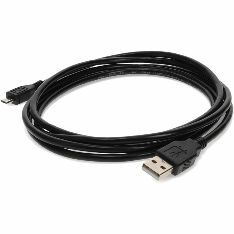 AddOn 2m USB 2.0 A Male to Micro-USB B Male Data Transfer Cable, Black