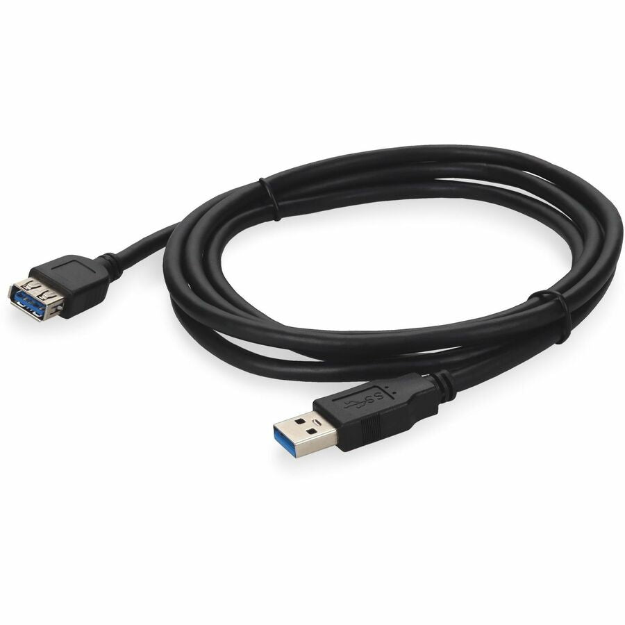 AddOn 2m USB 3.0 A Male to Male Black Data Transfer Cable