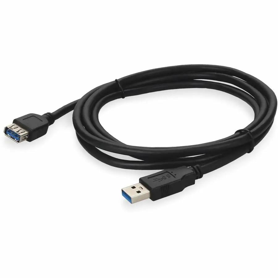 AddOn 2m USB 3.0 A Male to Male Black Data Transfer Cable by AddOn