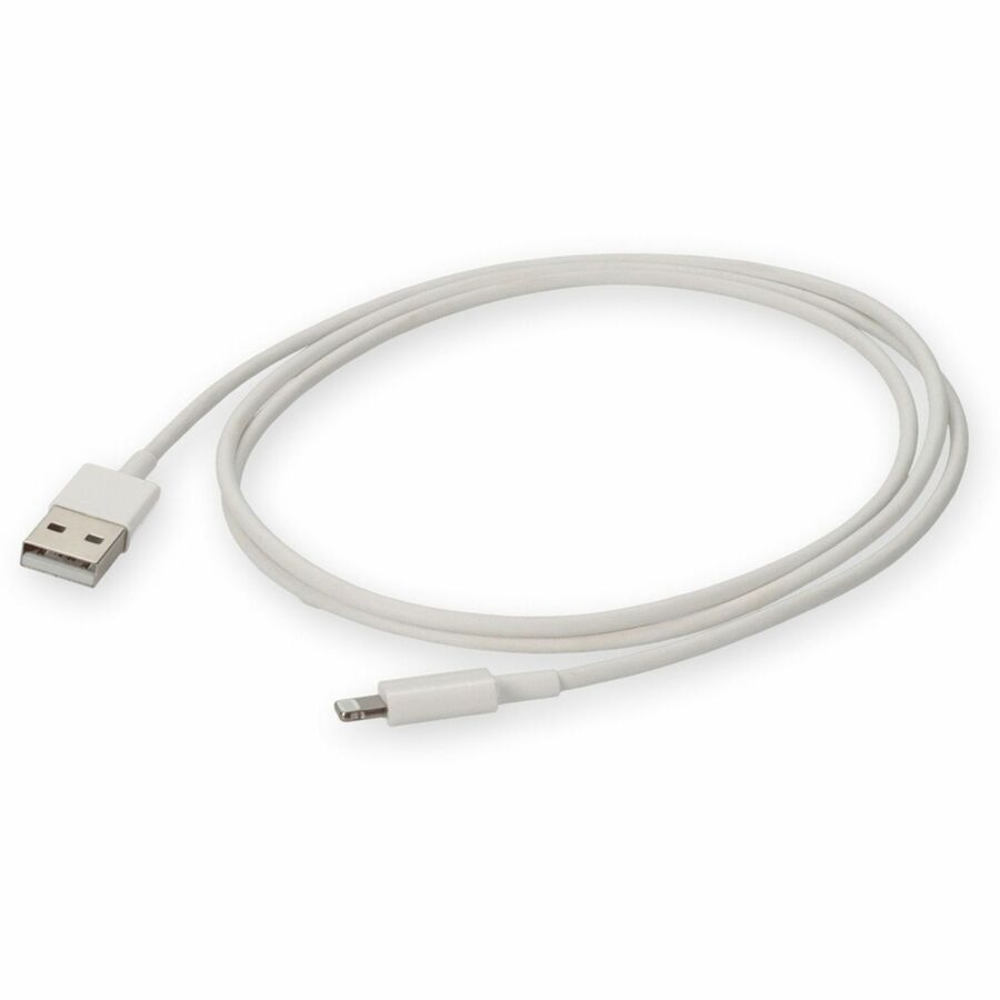 AddOn 1m USB 2.0 A Male to Lightning Male White Data Transfer Cable