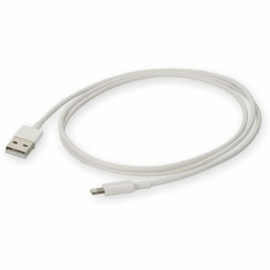 AddOn 1m USB 2.0 A Male to Lightning Male White Data Transfer Cable by AddOn