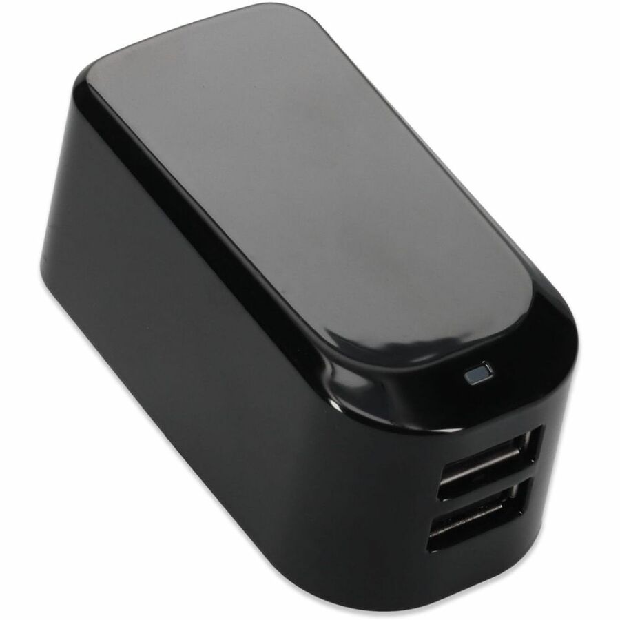 AddOn USAC22USB5V21A Dual-Port 5V 2.1A Black USB Wall Charger for Tablets and Phones