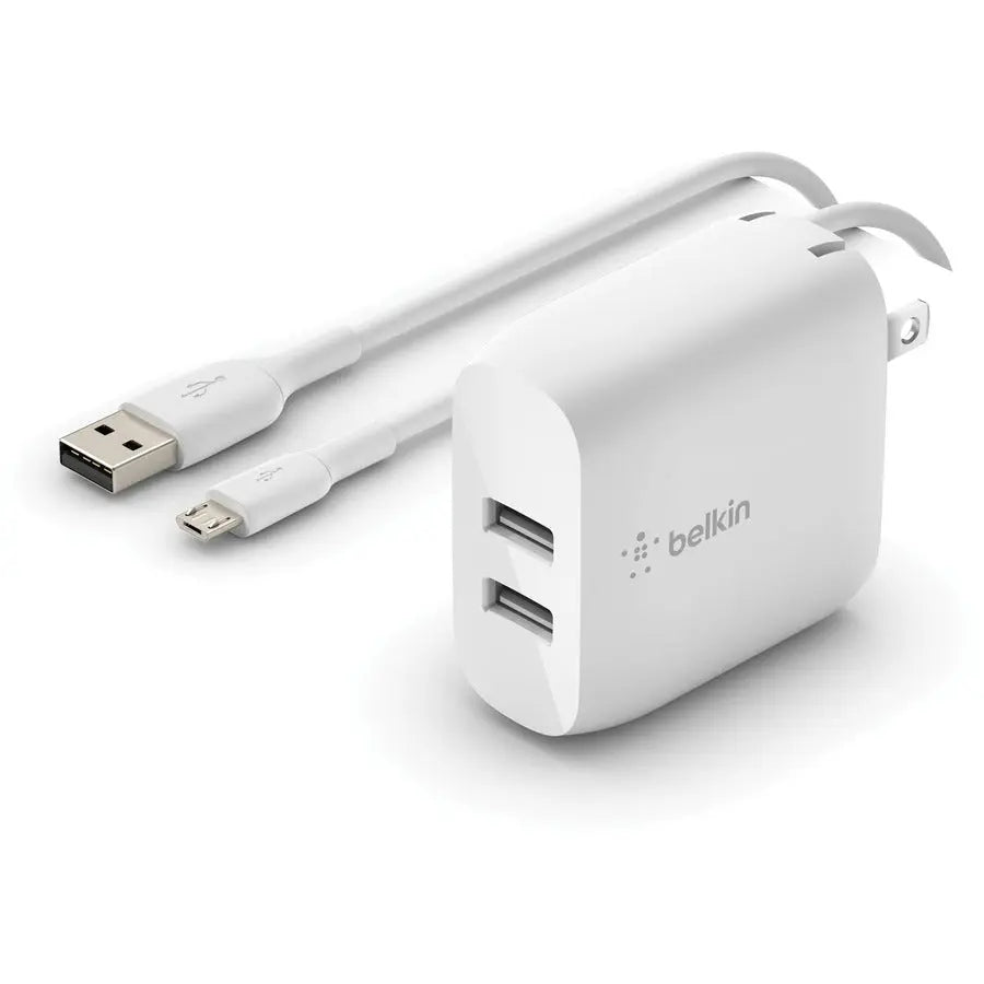 DUAL USB-A WALL CHARGER 24W +  PWR