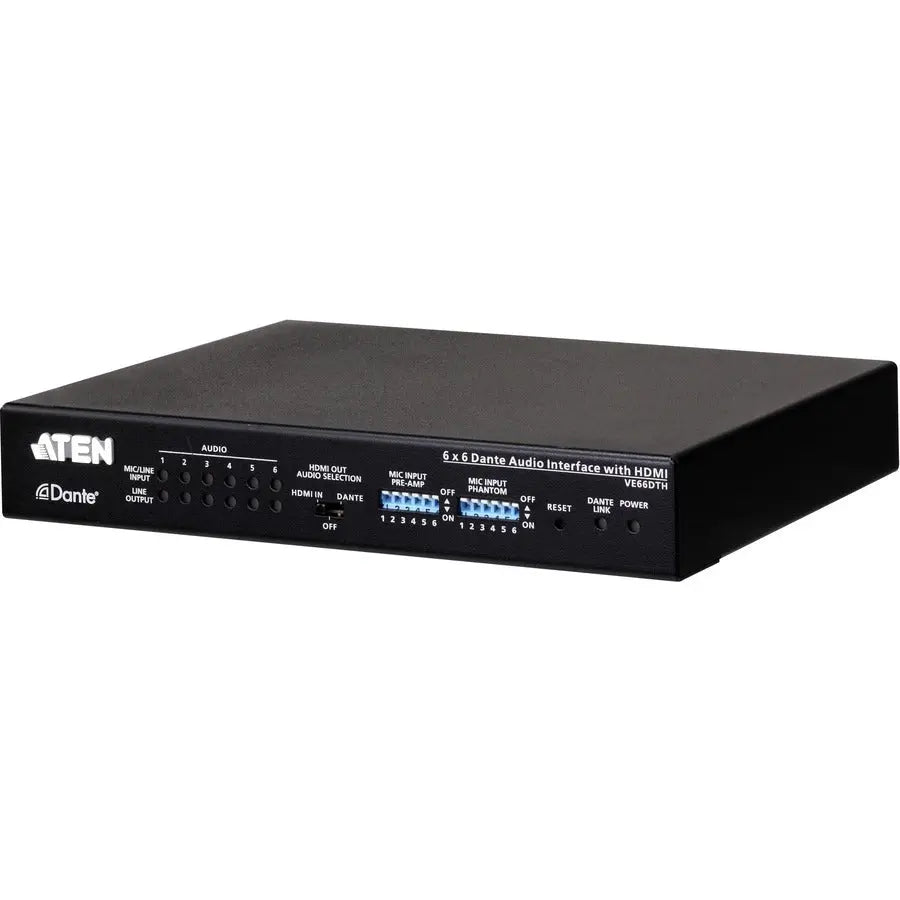 ATEN VE66DTH 6x6 Dante Audio Interface with HDMI – Networked Audio and HDMI Integration
