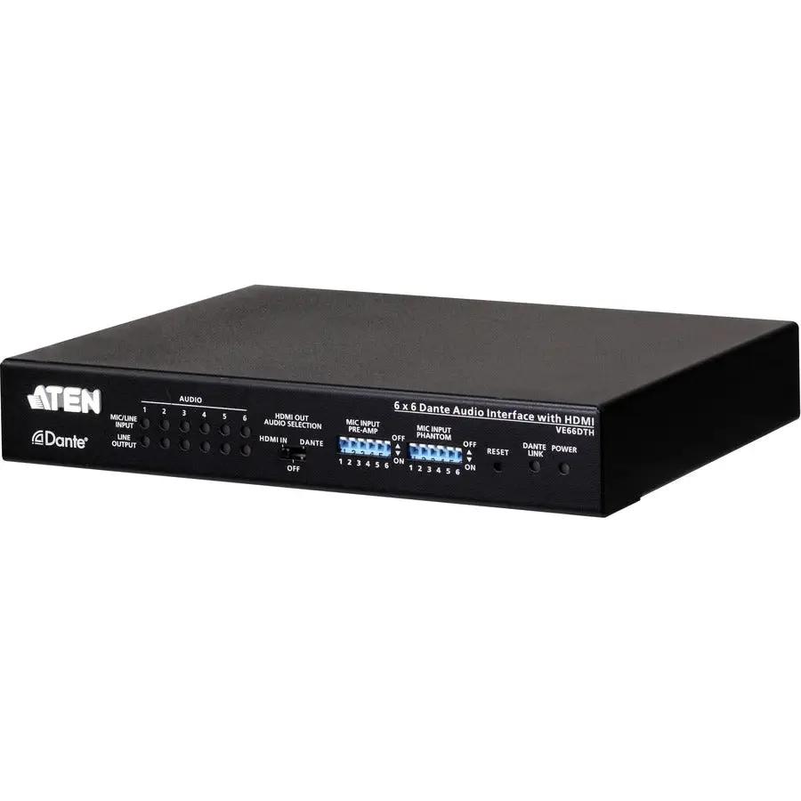 ATEN VE66DTH 6 x 6 Dante Audio Interface with HDMI for Professional AV Networking by ATEN TECHNOLOGIES