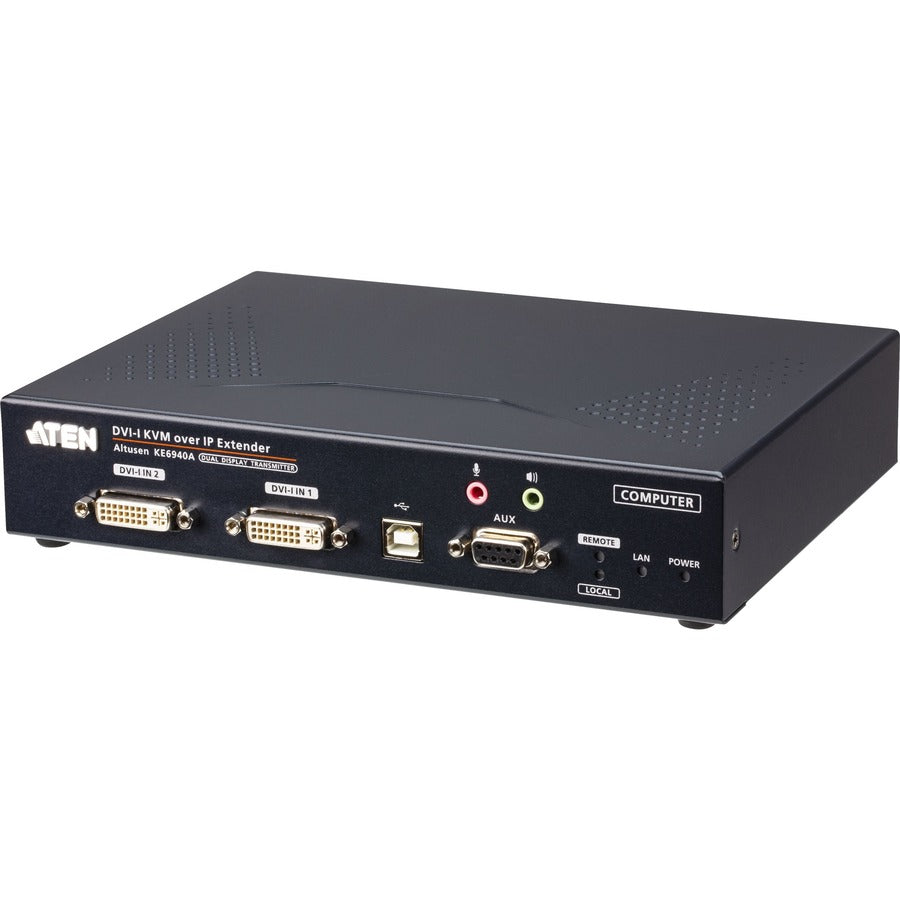 ATEN Technology KE6940AT DVI-I Dual Display KVM over IP Transmitter for Remote Access and Video Wall Creation