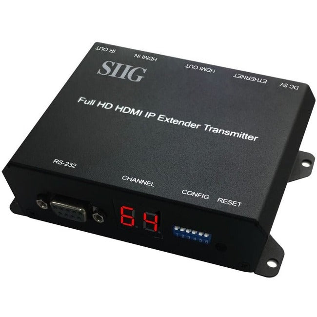 SIIG Inc Full HD HDMI Extender over IP with PoE, RS-232 & IR - Transmitter (Part No. CE-H26411-S1)