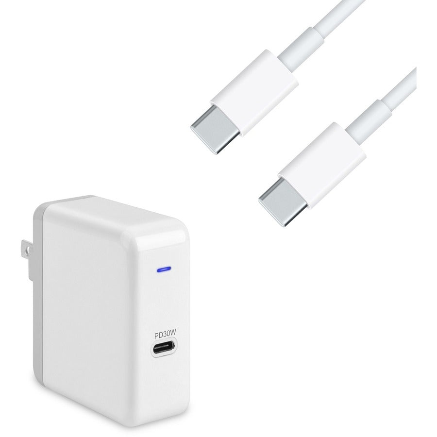 4XEM USB-C 30W Wall Charger and 6ft Thunderbolt USB-C Cable Combo Kit