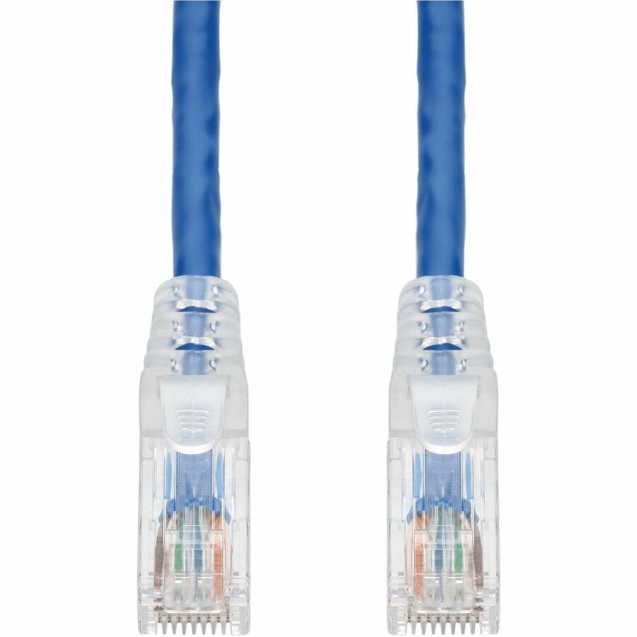 AddOn 25ft Blue CAT6 PVC Ethernet Cable with Snagless Clear Boot - TAA Compliant RJ-45 Male to Male