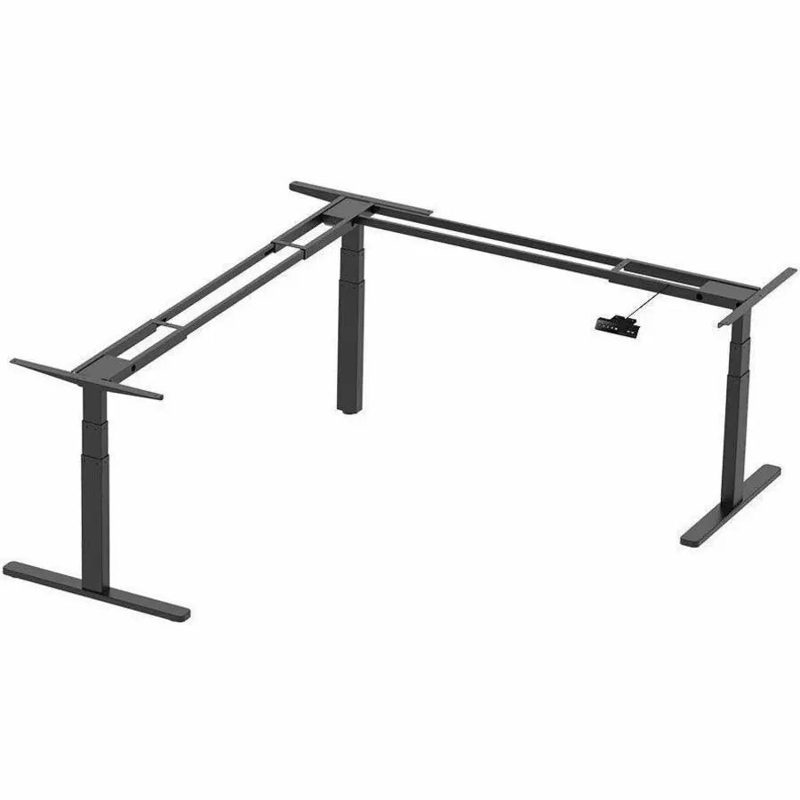 Workstream Monoprice Inc Triple-Motor Height-Adjustable L-Shaped Corner Desk Frame - Black