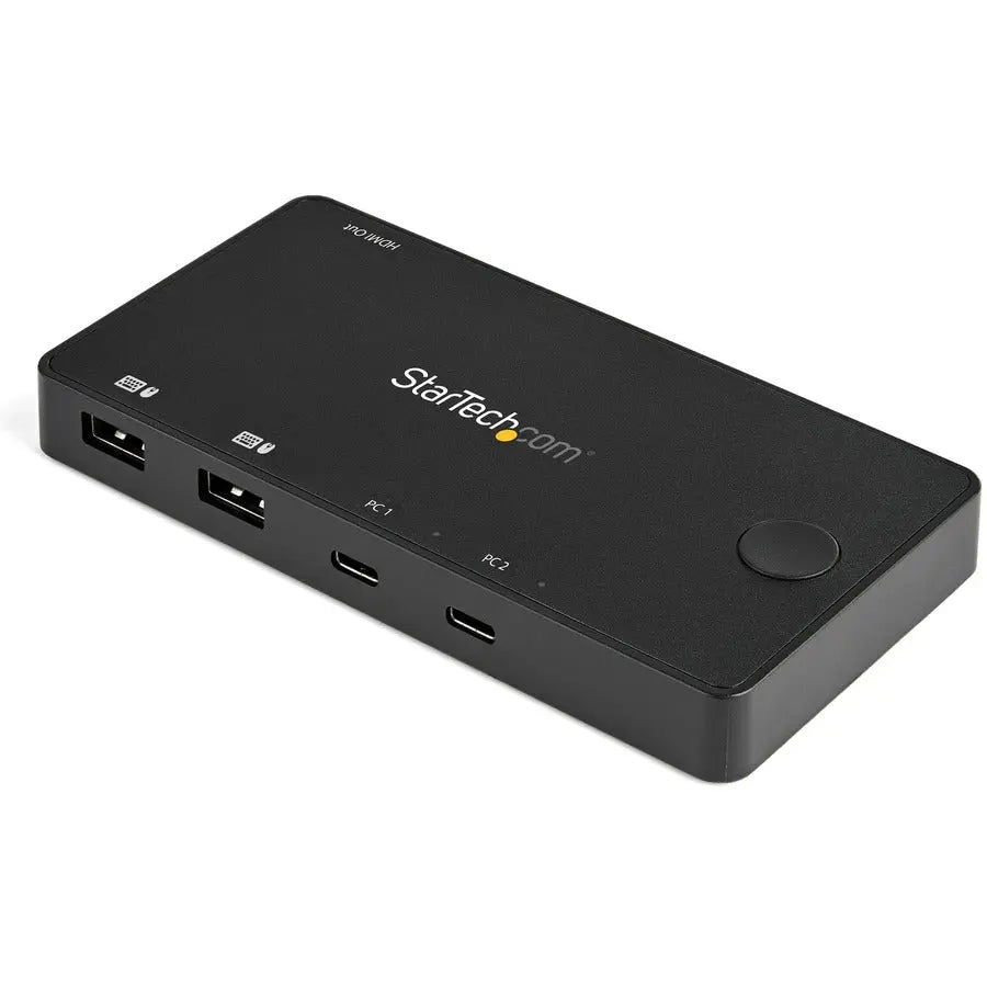 StarTech.com SV211HDUC 2-Port USB-C KVM Switch with 4K HDMI Support and USB Type-C Cables