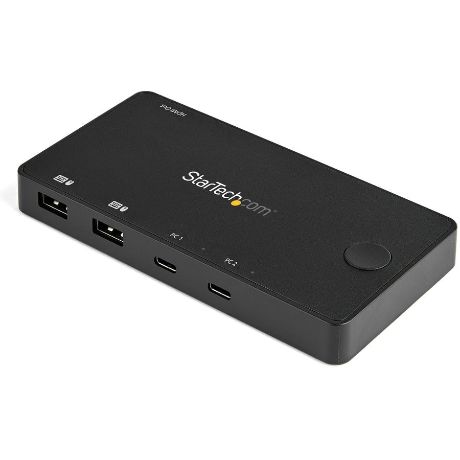 StarTech.com SV211HDUC 2 Port USB-C KVM Switch with 4K HDMI Output and USB Type-C Cables