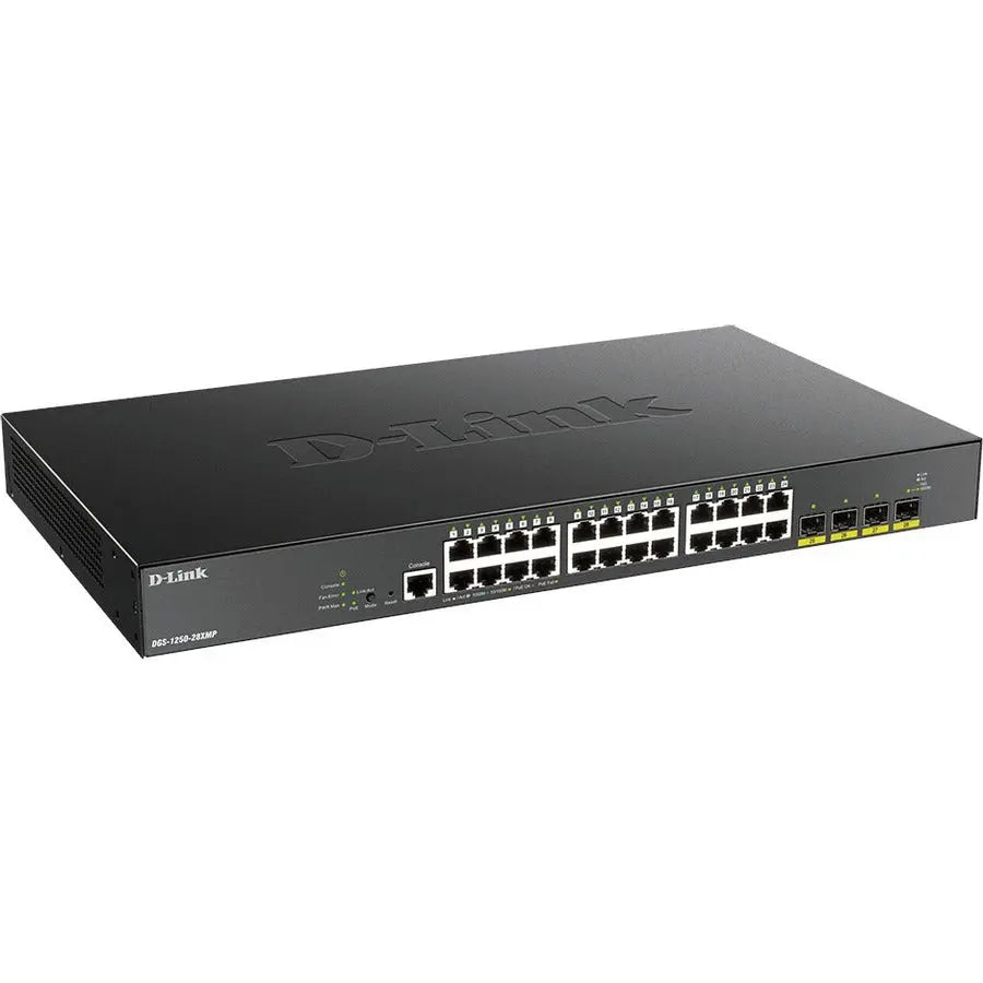 D-Link DGS-1250-28XMP 28-Port 10-Gigabit Managed PoE Switch with 4 SFP+ Uplink Ports