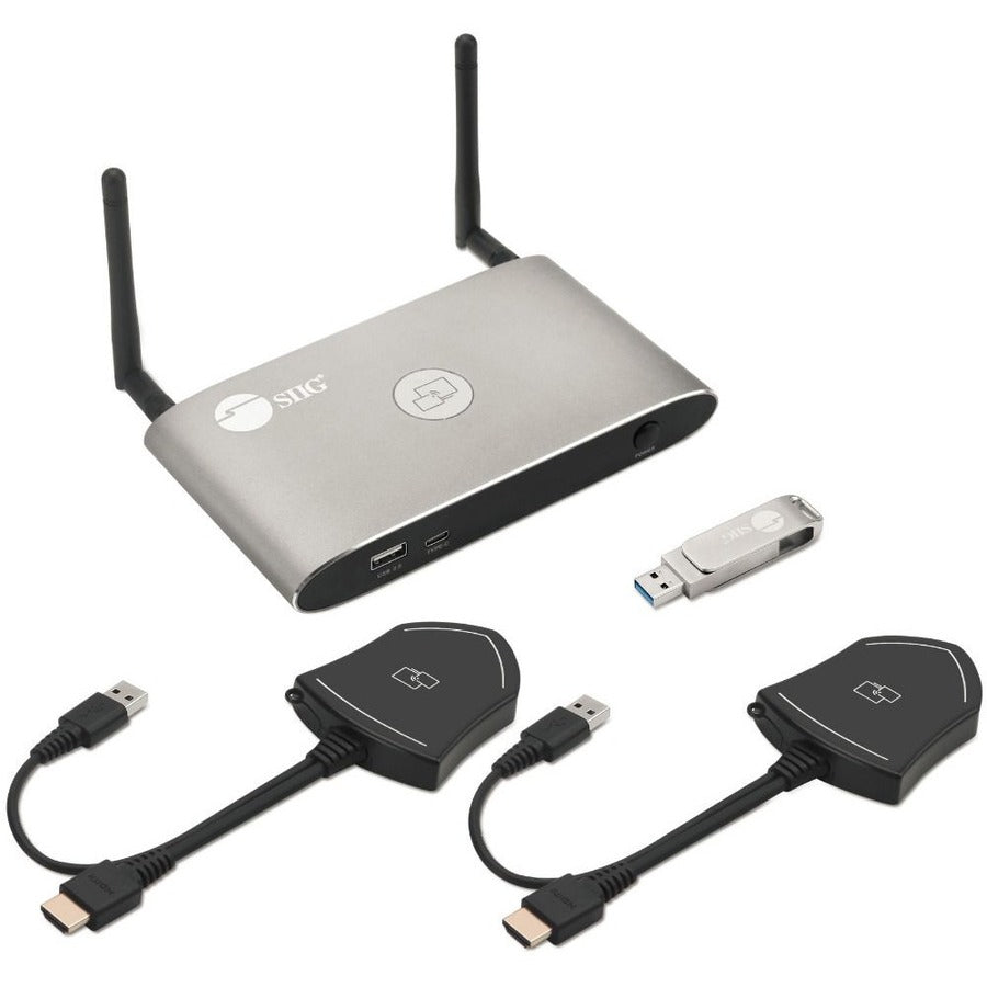 SIIG Dual View Wireless Media Presentation Kit CE-H26611-S1 for Seamless Conference Sharing