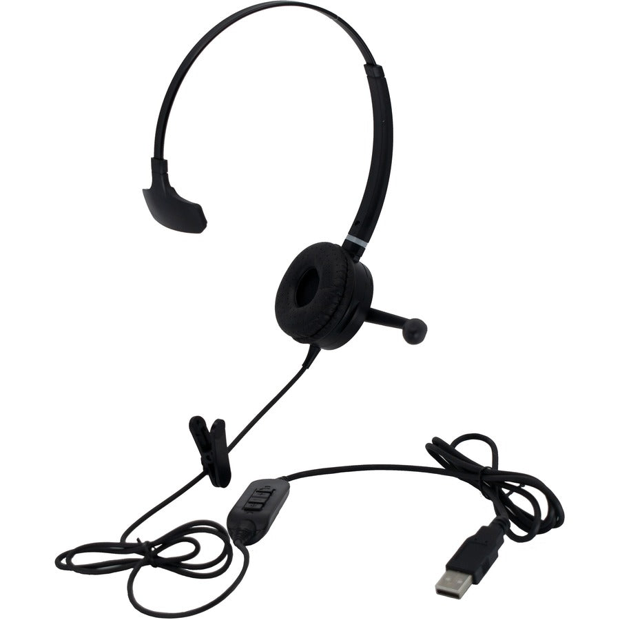 Spracht HS-WD-USB-1 Single Ear USB Headset with Noise-Canceling Microphone and 40mm Speakers
