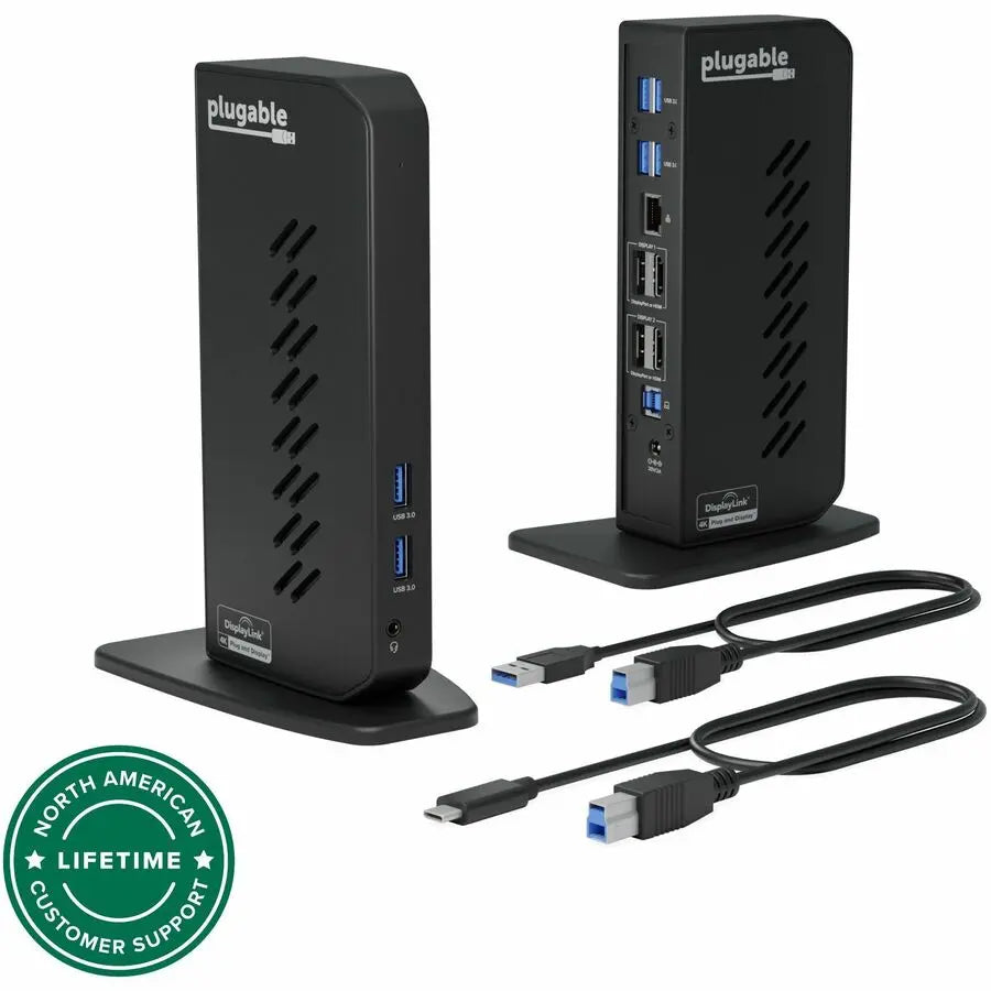 Plugable UD-6950Z Dual 4K Display Docking Station with HDMI and DisplayPort