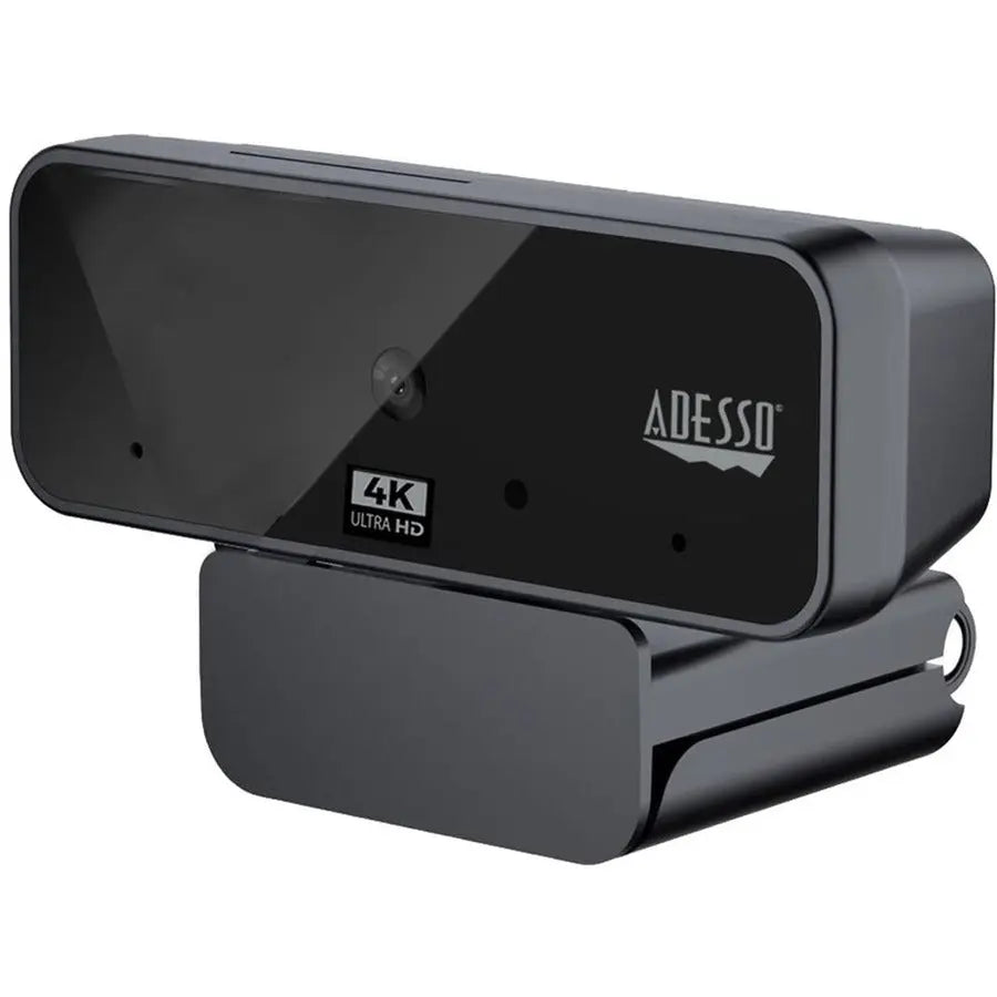 Adesso CyberTrack H6 4K Ultra HD Webcam with Dual Microphone and Privacy Shutter