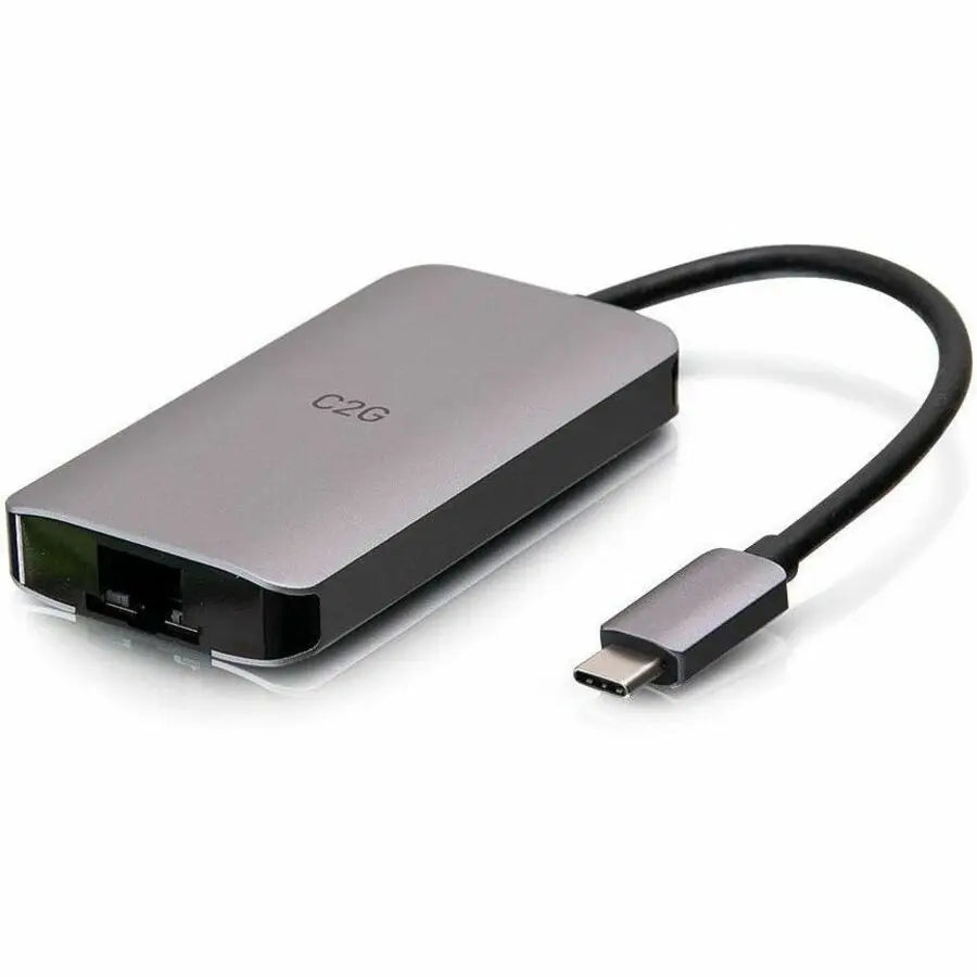 C2G USB-C 4-in-1 Mini Docking Station with HDMI, Ethernet, USB-A, and Power Delivery – Supports 4K at 30Hz