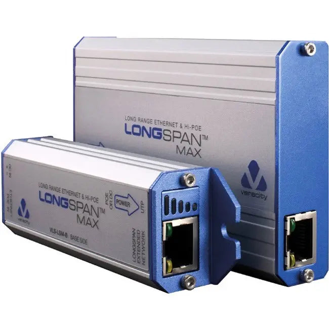 Veracity LongSpan Max (VLS-LSM-B) High-Power 90W Ethernet Network Extender for Long-Range IP Camera and PoE Device Connection