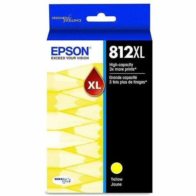 Epson DURABrite Ultra T812XL420-S Yellow High-Yield Ink Cartridge for Epson WorkForce Pro and Wide-Format Printers
