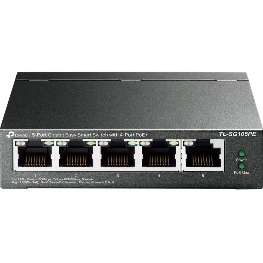 TP-Link TL-SG105PE 5-Port Gigabit Smart Switch with 4 PoE+ Ports