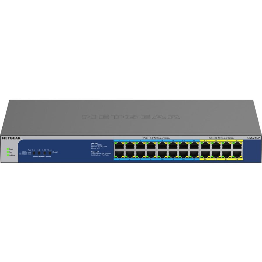 Netgear GS524UP 24-Port Gigabit Ethernet PoE++ Switch with High Power Budget