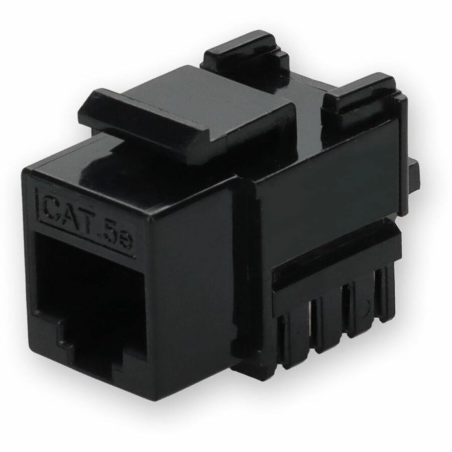 AddOn Non-Terminated to RJ-45 Female Black Cat5e UTP Copper Connector 90 Degree
