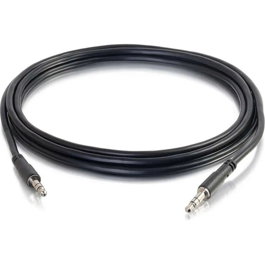 C2G 10 ft Slim Aux 3.5mm Audio Cable - M/M - Black