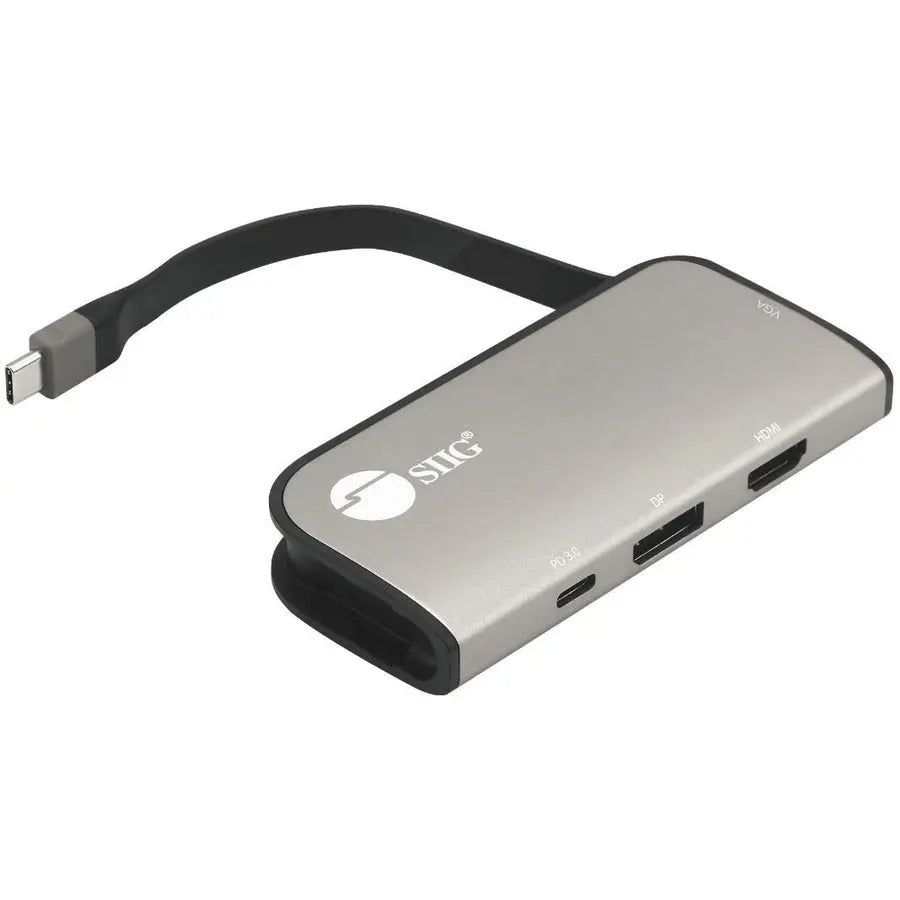 SIIG USB-C to Multi-Video MST Hub with PD 3.0 – Multi-Display Video Output and Charging for USB-C Laptops
