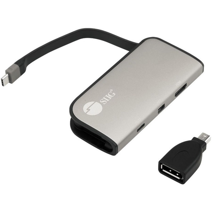 SIIG USB-C to Mini DisplayPort & HDMI VXP Video Adapter with Power Delivery 3.0 - Supports Dual 4K and Video Wall Mode
