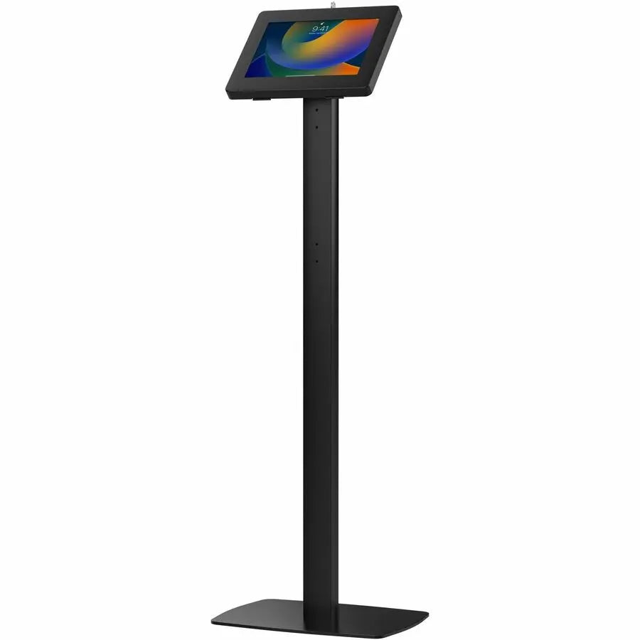 CTA Digital Premium Thin Floor Stand & Security Enclosure for iPad and Tablets - Black