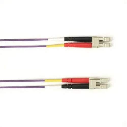 Black Box FOCMPM4-005M-LCLC-VT Colored OM4 Multimode Fiber Optic Patch Cable - 5M, Plenum Rated, Purple