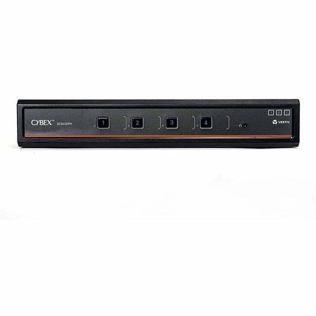 Vertiv AVOCENT Cybex SC940DPHC-400 Secure Desktop 4-Port KVM Switch with Biometric and Smart-Card Support