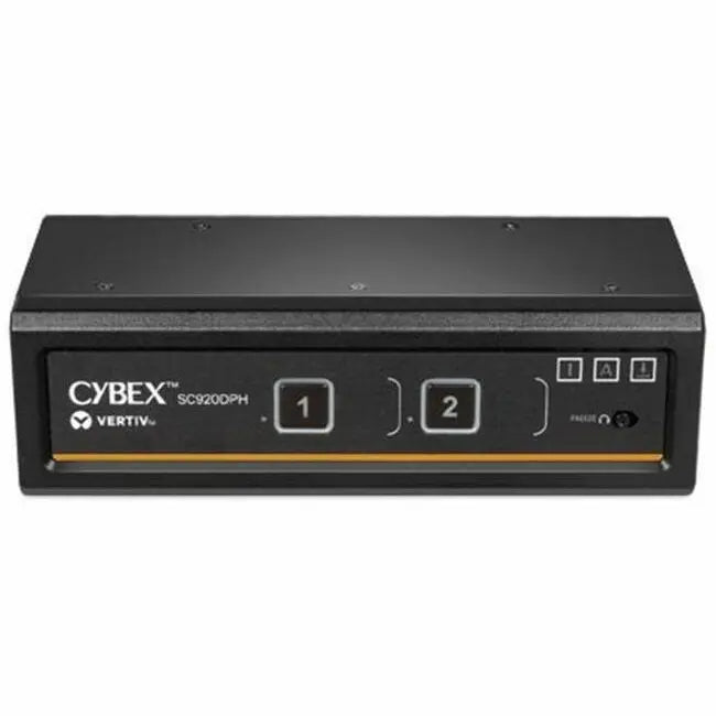 Vertiv Cybex SC920DPH-400 Secure Desktop KVM Switch with Dual Video Ports and Biometric Authentication