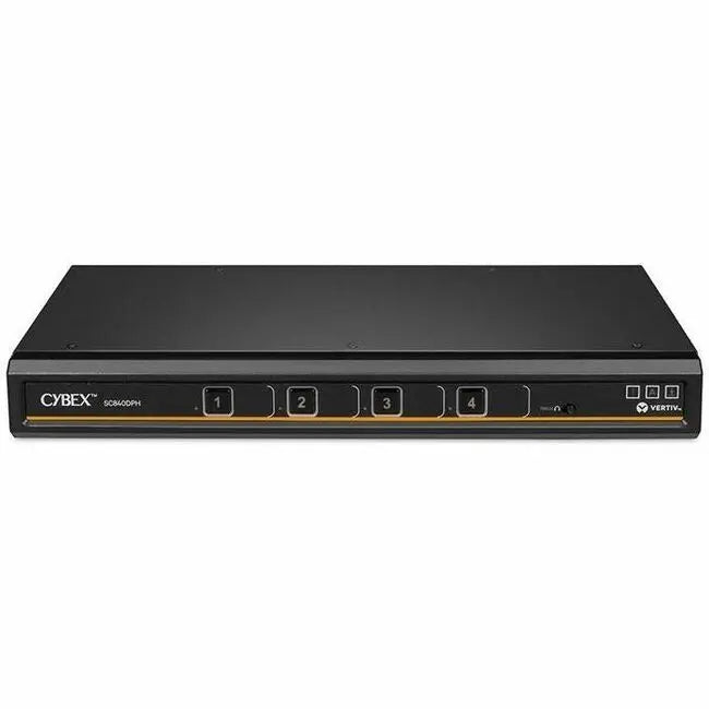 Vertiv Cybex SC840DPH-400 Secure Desktop 4-Port KVM Switch with 4K Support and NIAP Certification