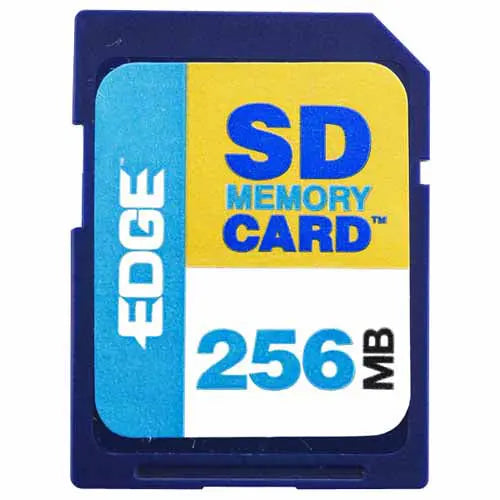 Edge Memory 256MB Digital Media Secure Digital Card for Cameras, MP3 Players, and Smartphones