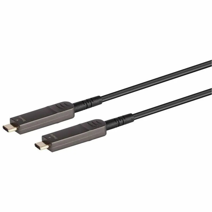 Monoprice SlimRun AV USB-C to USB-C 50ft 4K@60Hz Fiber Optic AOC Video Cable